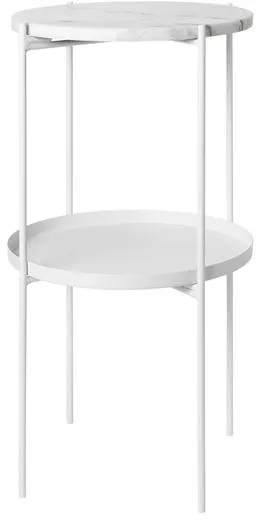 Cozy Living Fryd Nachttisch Marmor/Snow White